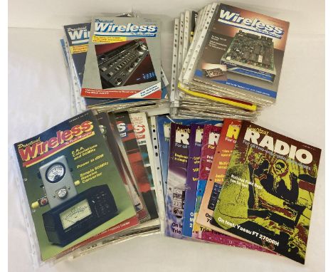 53 copies of vintage Practical Wireless magazine together with 6 issues of Amateur Radio.  All dating from the 1980's. 