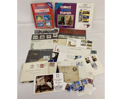 A small collection of collectors stamp sets and books, first day covers and loose used stamps.  Together with stamp collectin