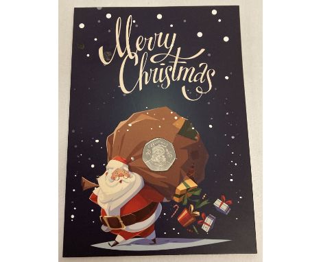 A Limited Edition Christmas card with sealed Gibraltar 2017 commemorative Christmas 50p coin.  From Pobjoy Mint. Limited to 1