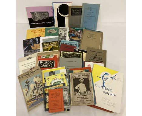 A box of assorted vintage booklets, leaflets and pamphlets.  To include: Peter Scott Wildfowl book, cooking guides and recipe