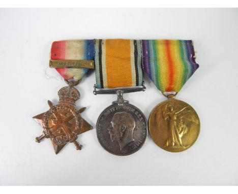 A Great War medal trio,  to L.Cpl A E Jenson, Oxfordshire & Buckinghamshire Light Infantry, comprising 1914 Star with bar for