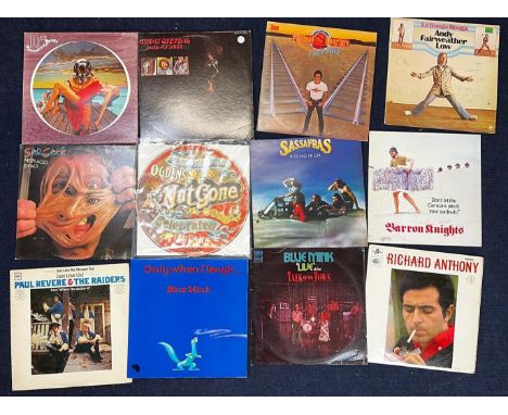 A collection of rock and pop records including music from Andy Fairweather Low, Paul Revere and the Raiders, 10cc and Blue Mi