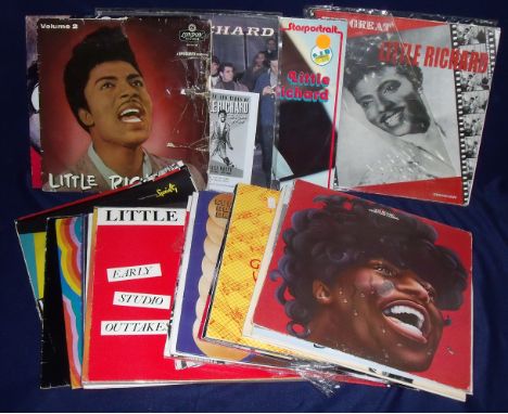 A collection of 35 Little Richard LP records, The Great Little Richard Demand 0025 Album Sleeve and Little Richard Down & Out