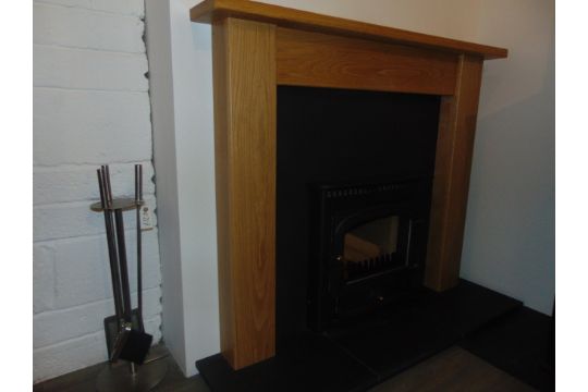 Clearview Vision Inset Multi Fuel 5kw Oak Gladstone Surround
