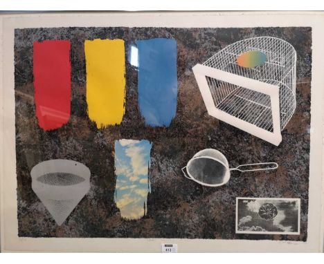 Chris Plowman (British, born 1952), Clues; Homage to Monet, lithographs, signed (2)