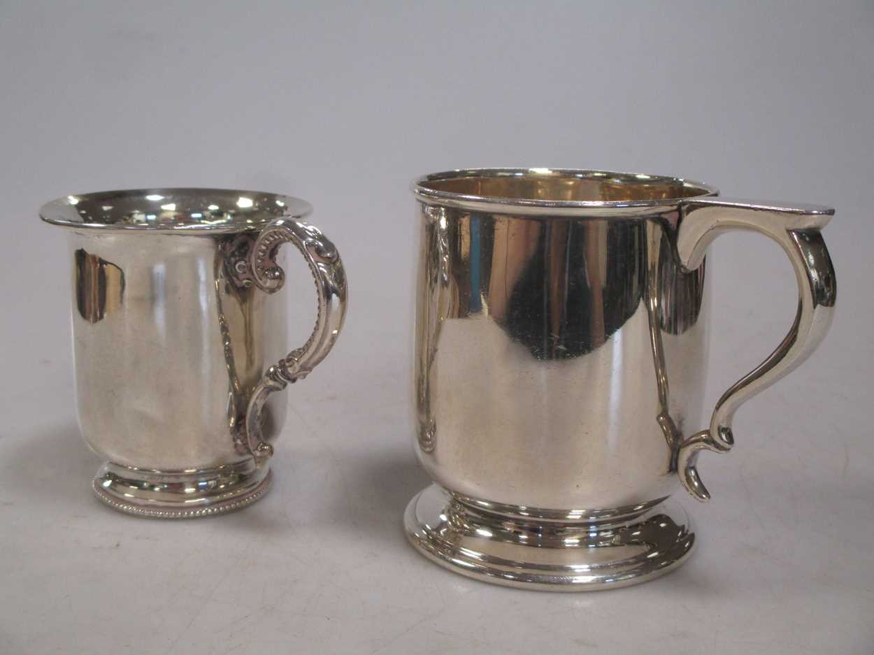 2 silver Christening cups 9.3ozt gross (2) in - Cheffins Fine Art