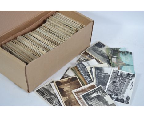 CHURCHES x790 postcards in box. Mostly vintage, all British small size. Real photo and printed. Ideal for genealogists.