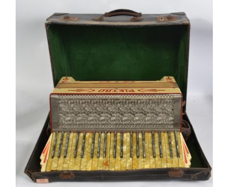 Musical Instruments A vintage 20th century Italian made &nbsp;Pietro piano accordion in original case.&nbsp;