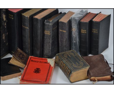 A collection of Vintage bibles and common prayer books