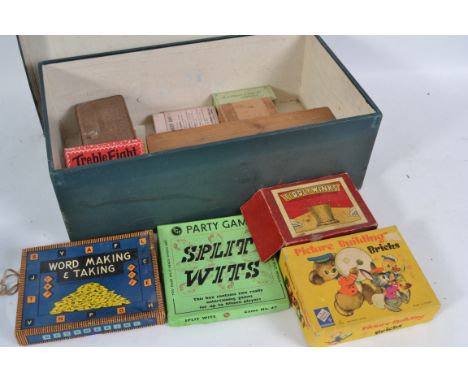 A good collection of vintage parlour games - card games to include