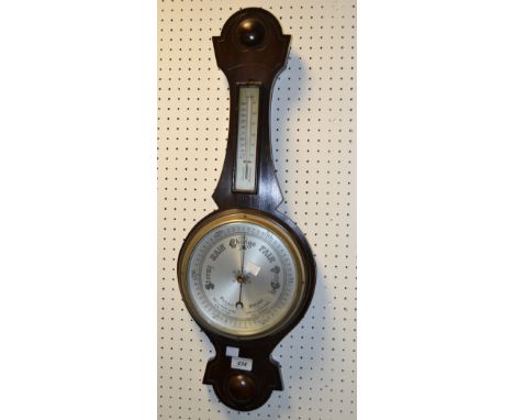 A British oak barometer, mercury thermometer, c.1930