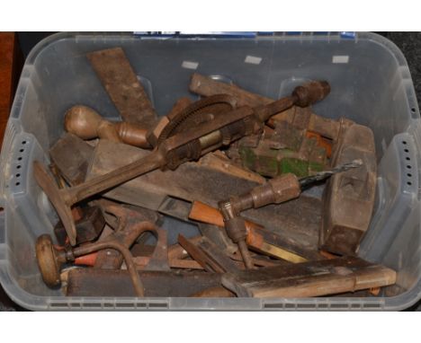 Tools - wood planes, square, hand drill, etc