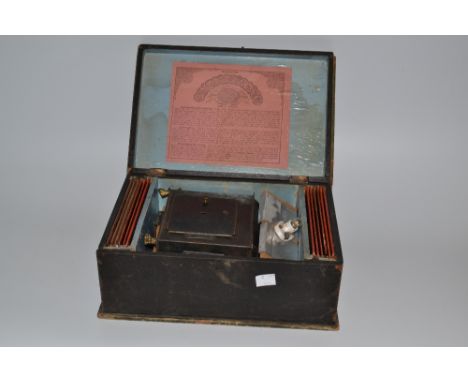 A German Victorian Magic Lantern , boxed; various slides
