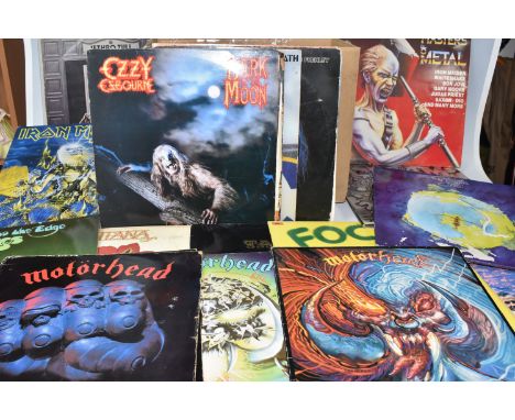 A BOX OF APPROXIMATELY FORTY ROCK LPS to include Led Zeppelin's 'II' ( K40037), 'III' (2401002 - without sleeve), Motorhead's