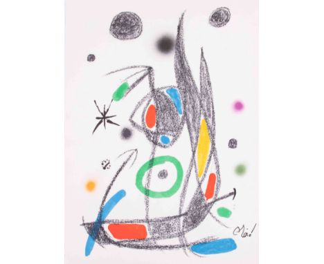 Joan Miro (1893-1983) Maravillas con variaciones. Original lithograph, Cramer 211, Signed in plate, date 1975, excellent cond