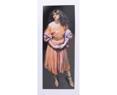 Robert Lenkiewicz (1941-2002) 'Karen Standing' limited edition print 450/500, with embossed signature, 73cm x 25cm, unframed.