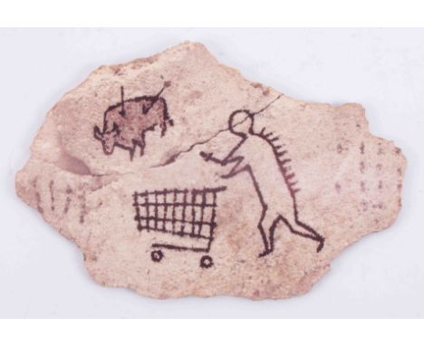 BANKSY (British, born 1974) offset lithograph on shaped wooden board, 'Peckham Rock' (2018), open edition, with printed text,