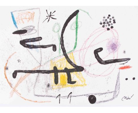 Joan Miro (1893-1983) Maravillas con variaciones. Original lithograph, Cramer 211, Signed in plate, date 1975, excellent cond