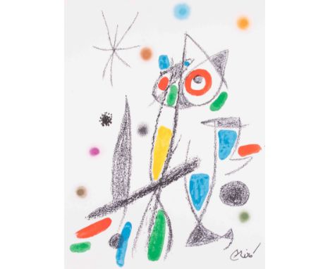 Joan Miro (1893-1983) Maravillas con variaciones. Original lithograph, Cramer 211, Signed in plate, date 1975, excellent cond