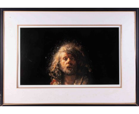 Robert Lenkiewicz (1941-2002) 'Self Portrait-Project 10' signed limited edition print 316/500, 41cm x 71cm, framed (damage to