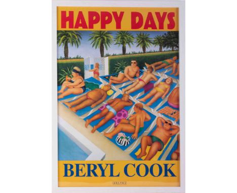 Beryl Cook (1926-2008) 'Happy Days' poster, now out of print issued in 1995 by her publisher Victor Golancz for the launch of