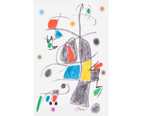 Joan Miro (1893-1983) Maravillas con variaciones. Original lithograph, Cramer 211, Signed in plate, date 1975, excellent cond