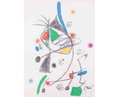 Joan Miro (1893-1983) Maravillas con variaciones. Original lithograph, Cramer 211, Signed in plate, date 1975, excellent cond