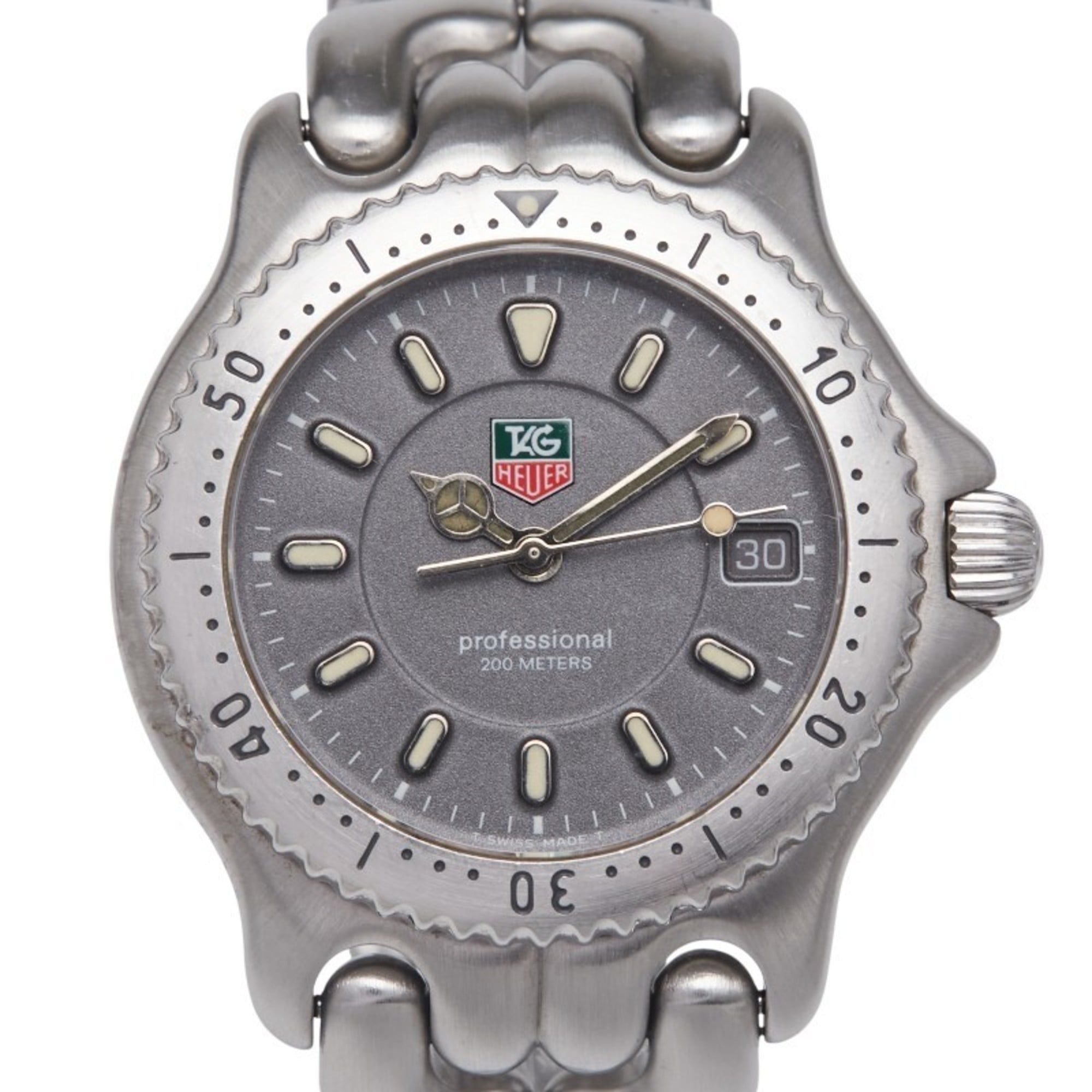 TAG Heuer Cell Watch WG1213-K0 Quartz Gray Dial Stainless Steel Boys' HEUER