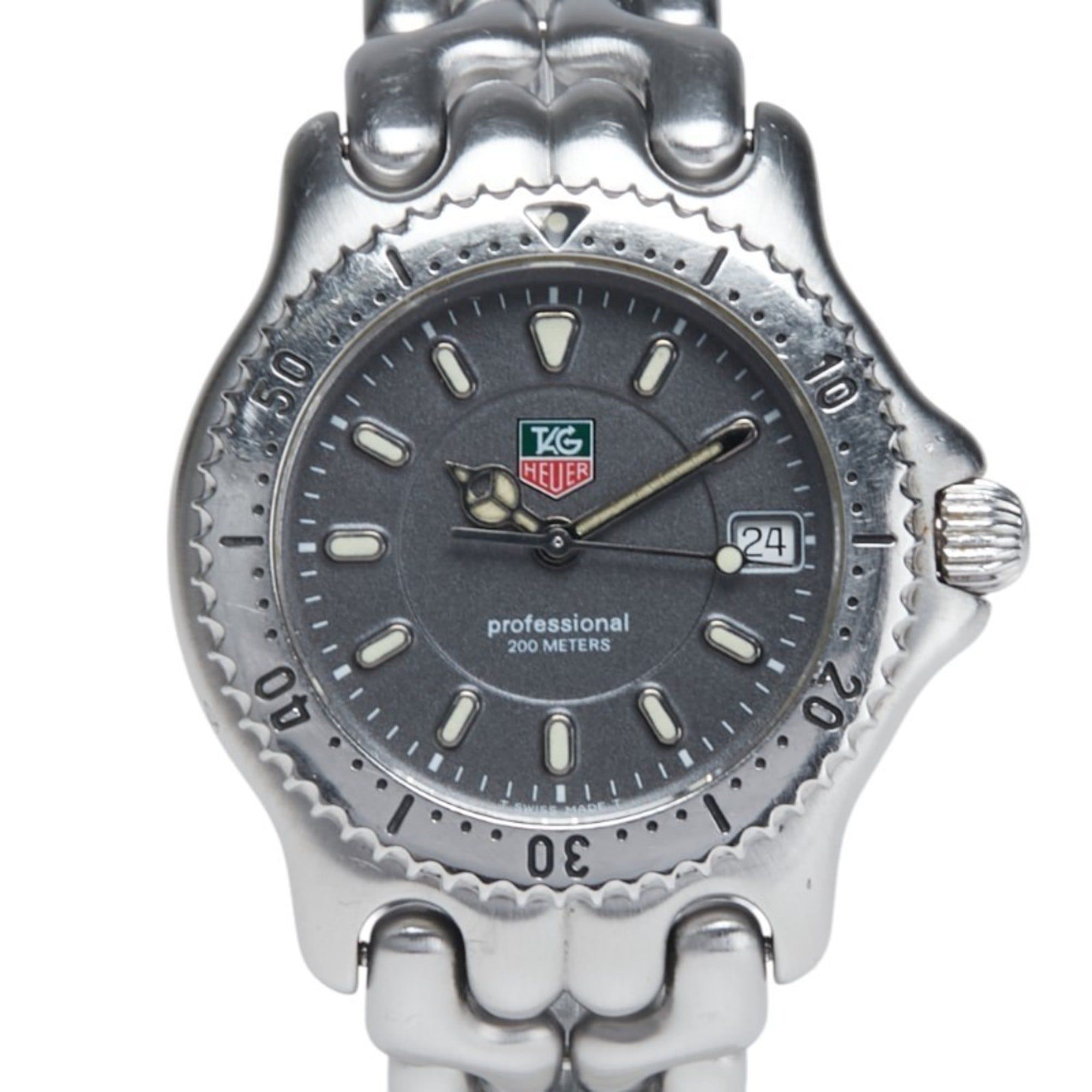 TAG Heuer Cell Watch WG1213-KO Quartz Gray Dial Stainless Steel Boys' HEUER