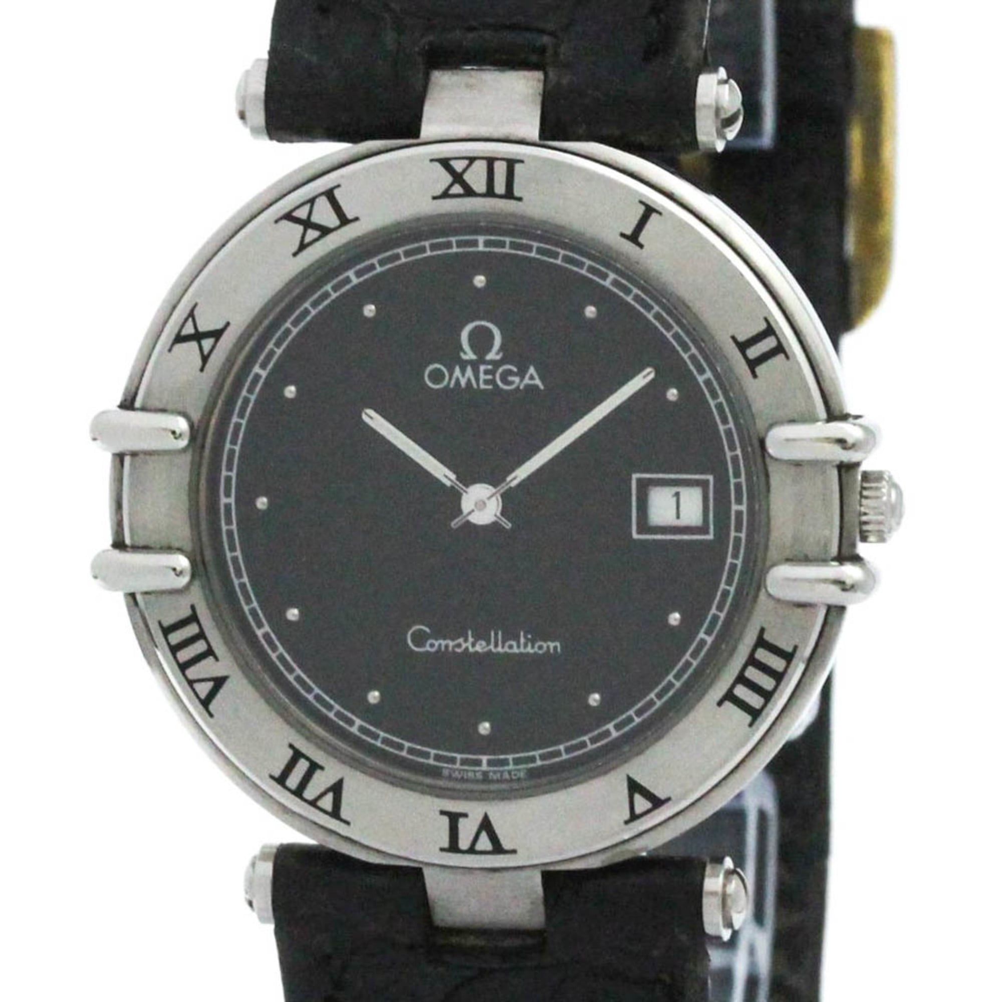 OMEGA Constellation Date Steel Quartz Mens Watch 196.0360 Polished