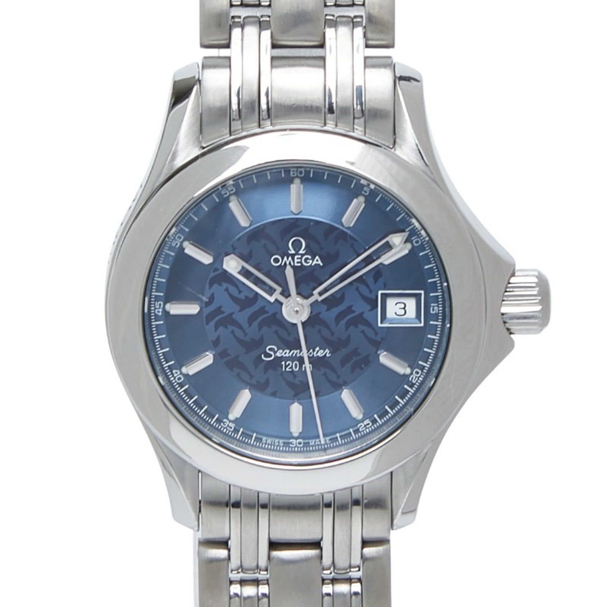 OMEGA Seamaster 120 Jacques Mayol Limited Edition of 2000 Quartz Watch with Navy Dial and Stainless
