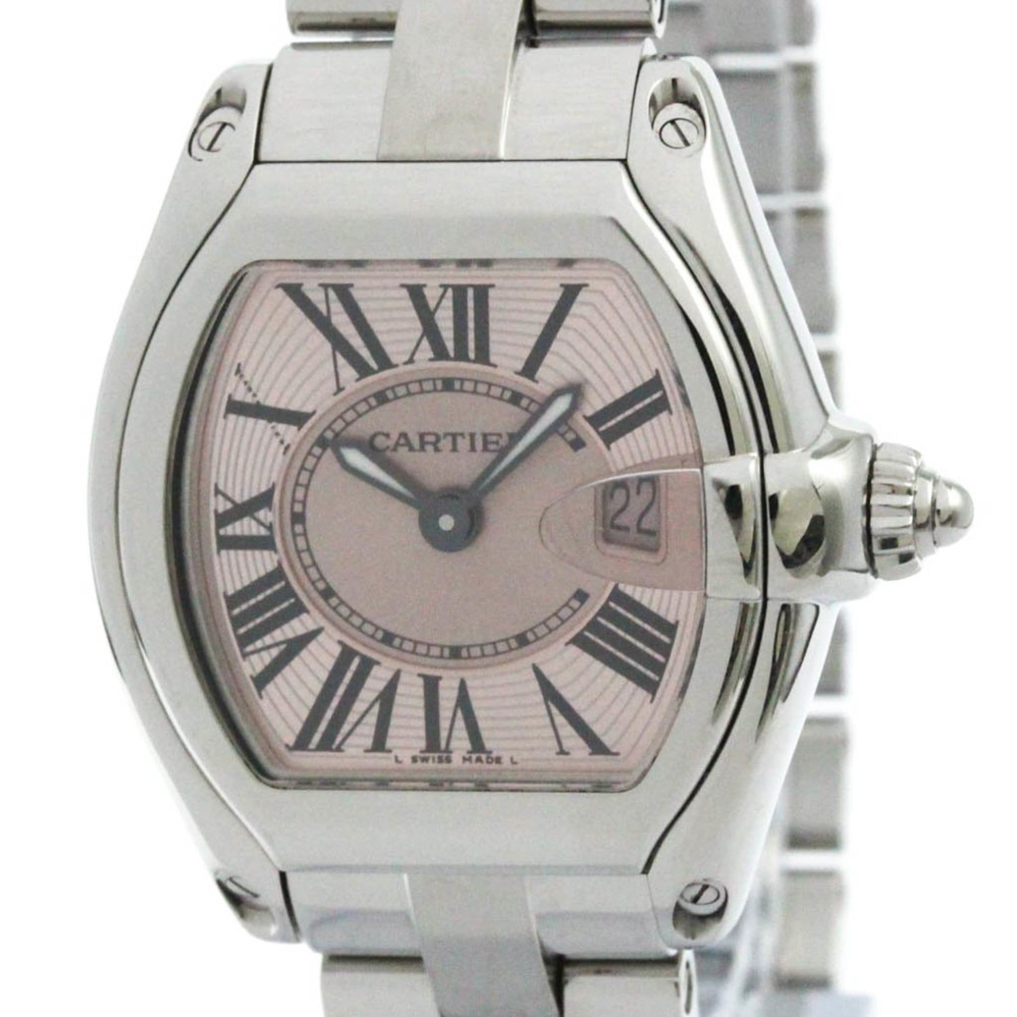 Polished CARTIER Roadstar SM Steel Quartz Ladies Watch W62017V3