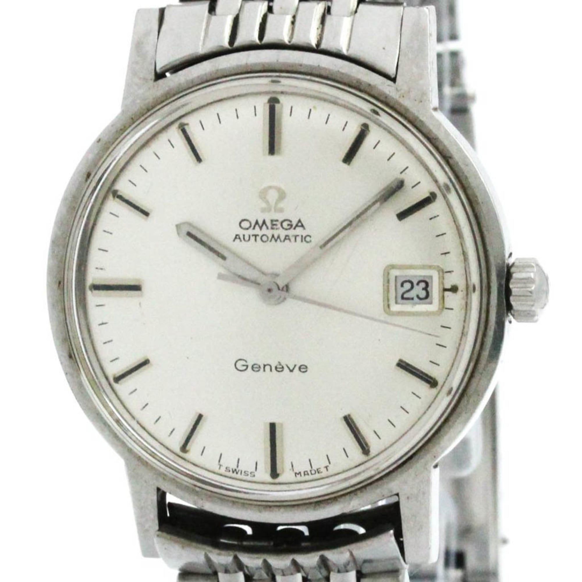Vintage OMEGA Geneve Date Cal 565 Rice Bracelet Automatic Watch 166.070