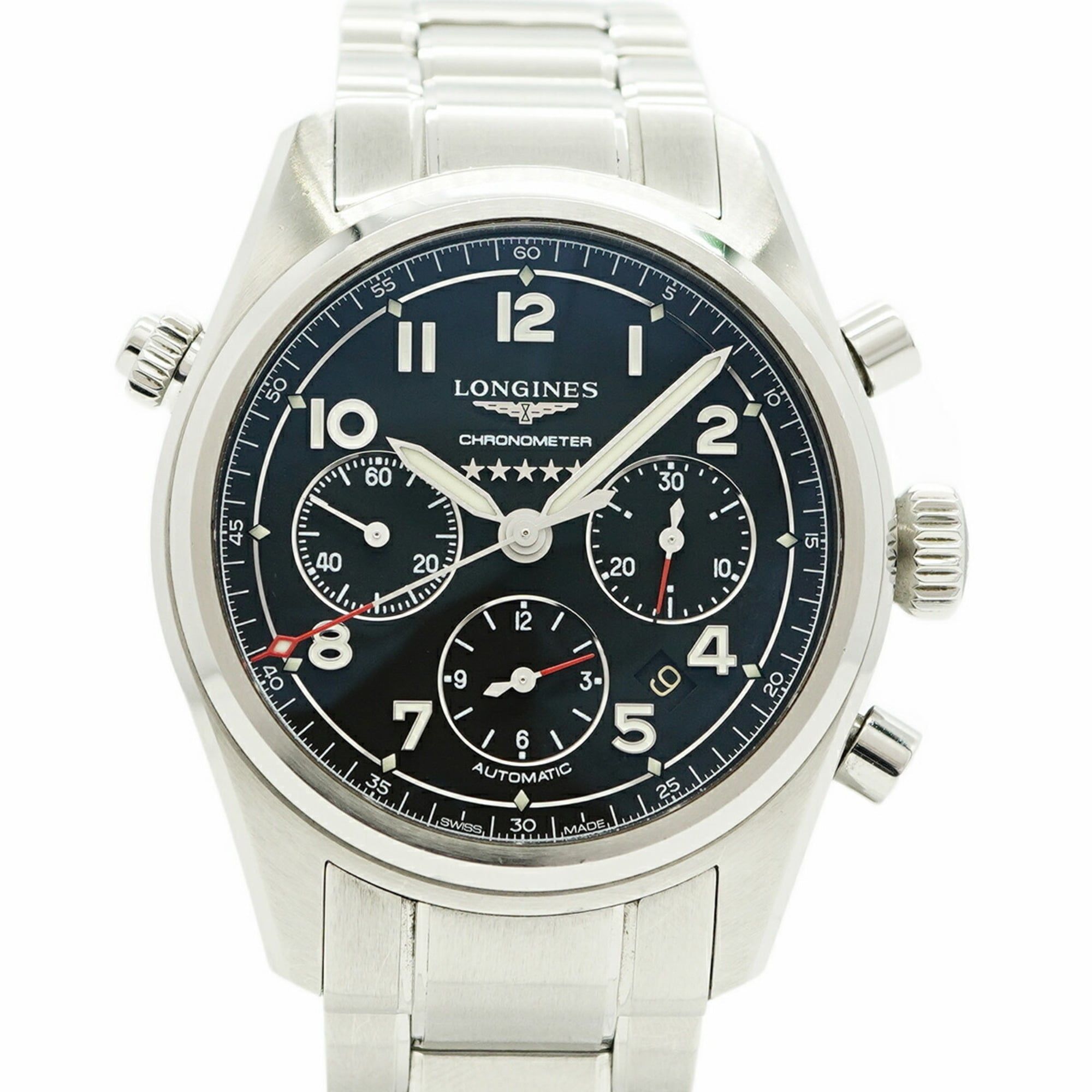 Longines Spirit L3.820.4.53.6 Black Dial Men's Watch