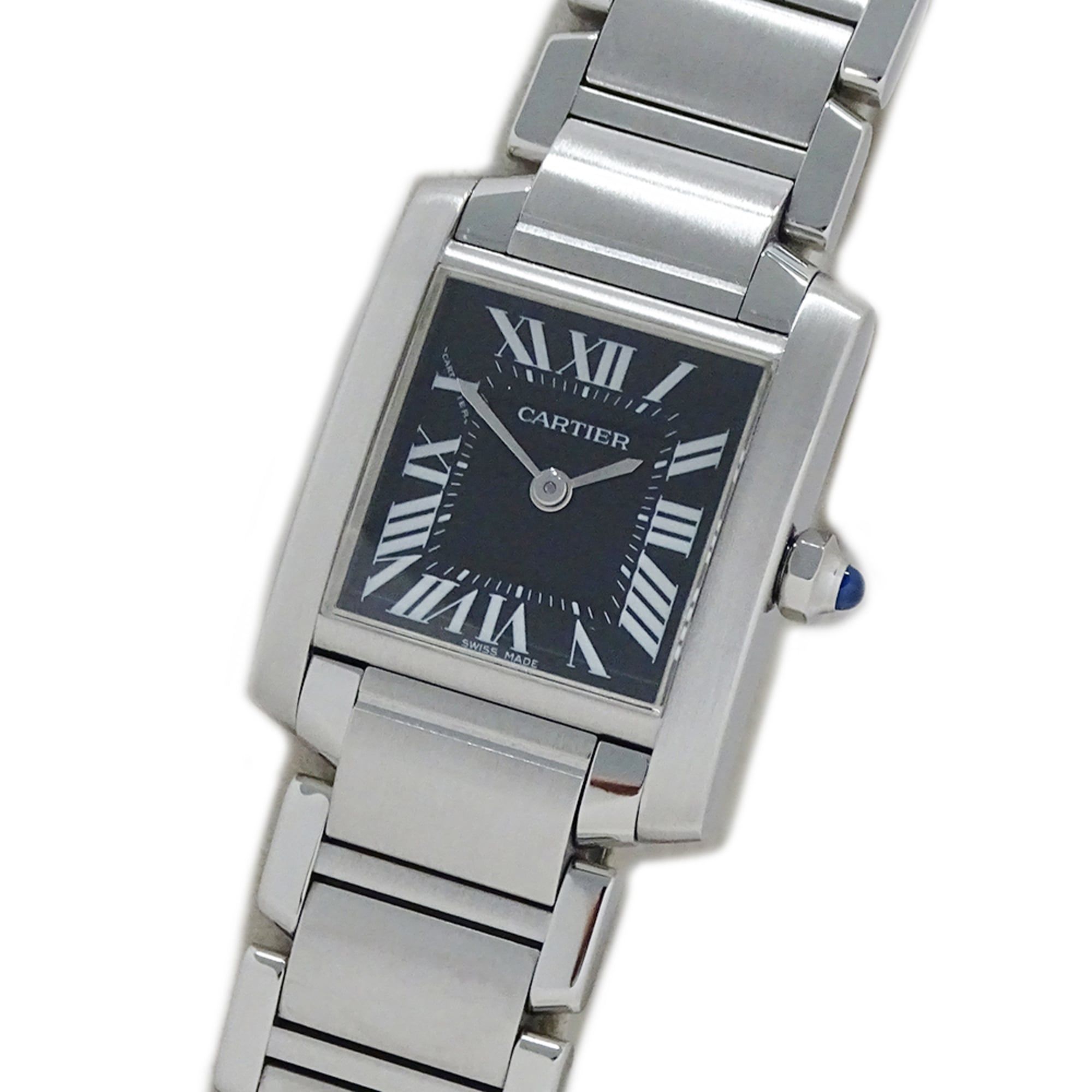 Cartier Tank Française Women's Watch, Small, Asia Exclusive, Quartz Movement, Stainless Steel, W5102