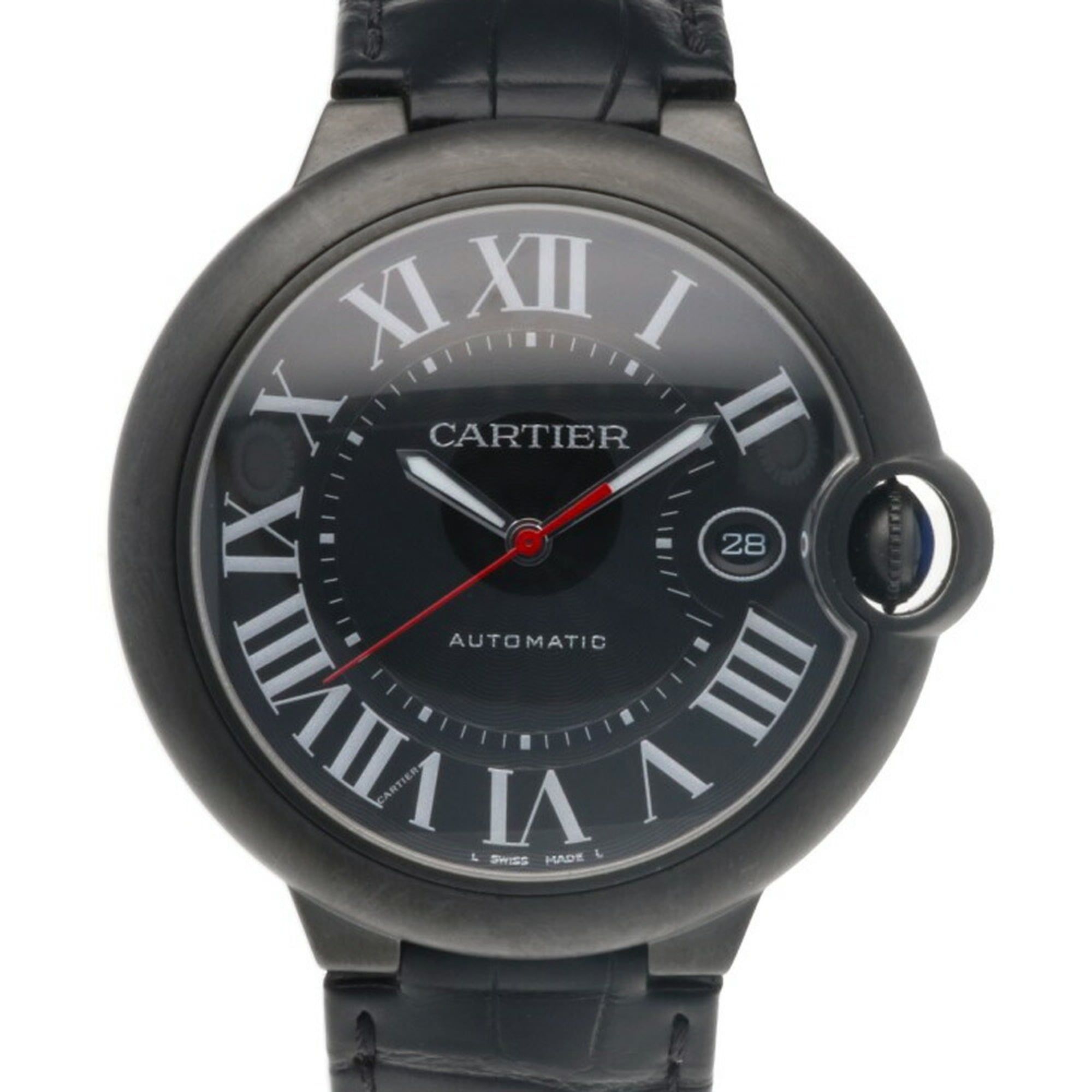 Cartier Ballon Bleu ADLC Coated Watch Stainless Steel 3765 Men's CARTIER