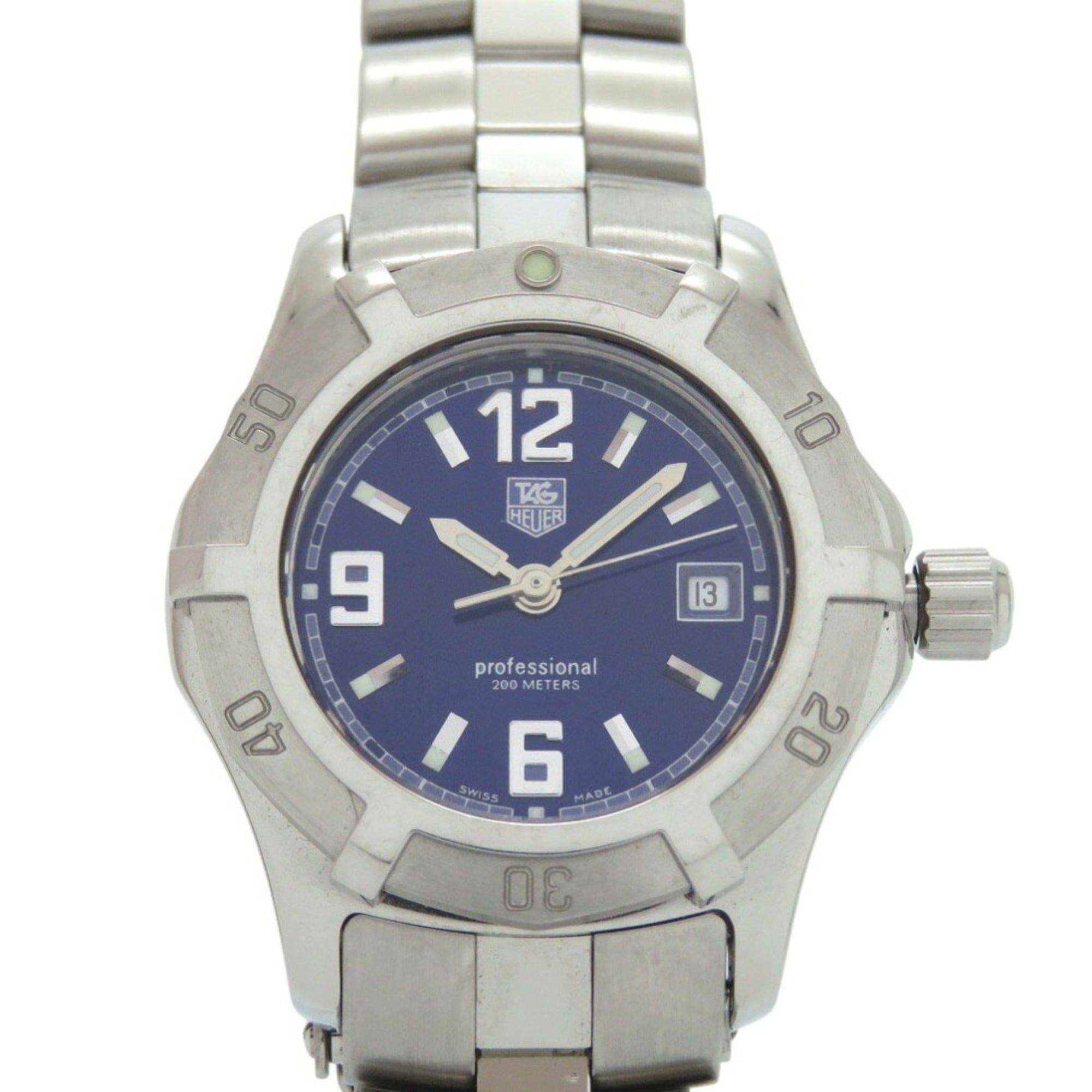TAG Heuer Exclusive WN1312 Professional 200m Stainless Steel Blue Quartz Watch with Dial 0553TAG HEU
