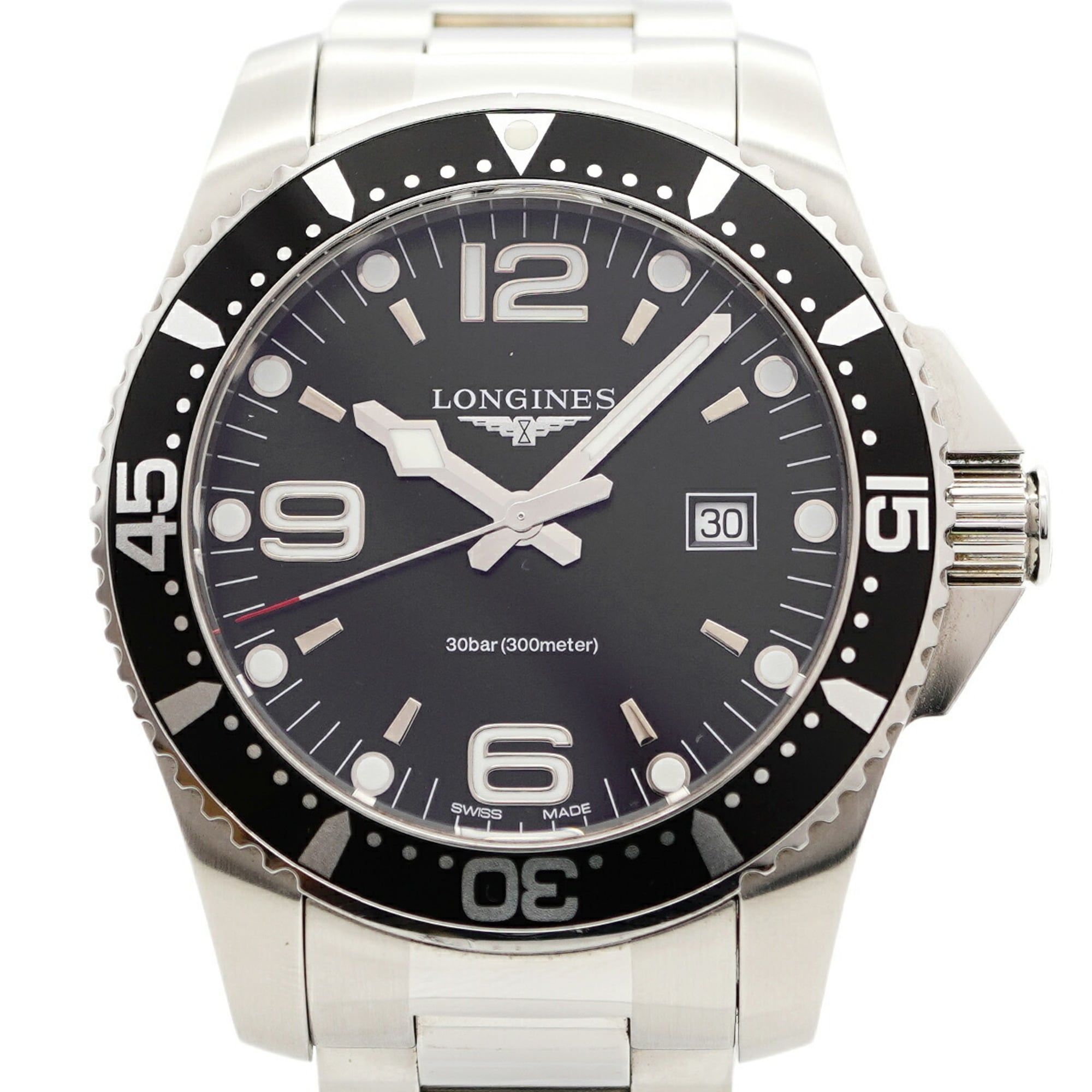 Longines HydroConquest L3.840.4.56.6 Black Dial Men's Watch