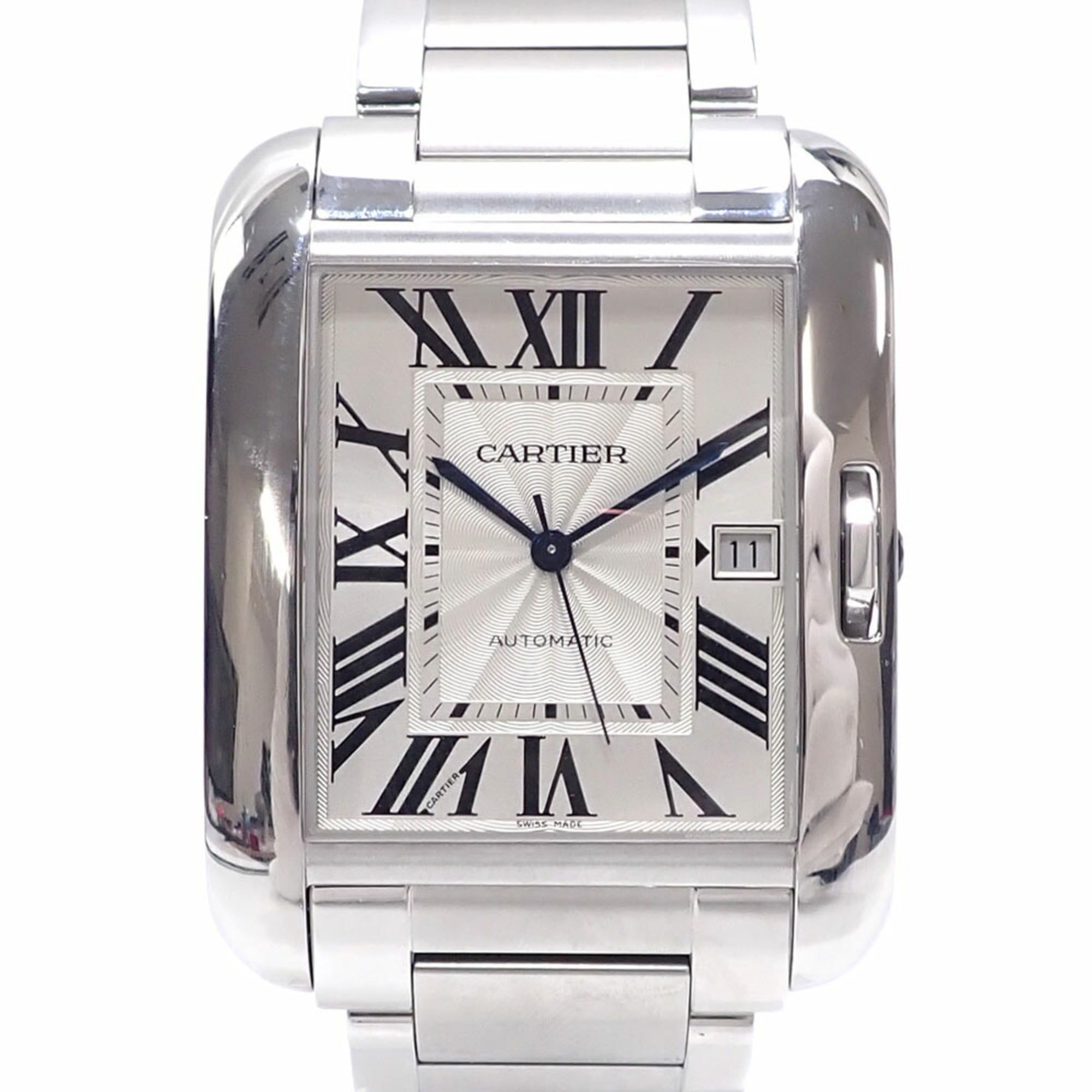 Cartier Tank Anglaise XL Men's Automatic Watch, Stainless Steel, W5310008