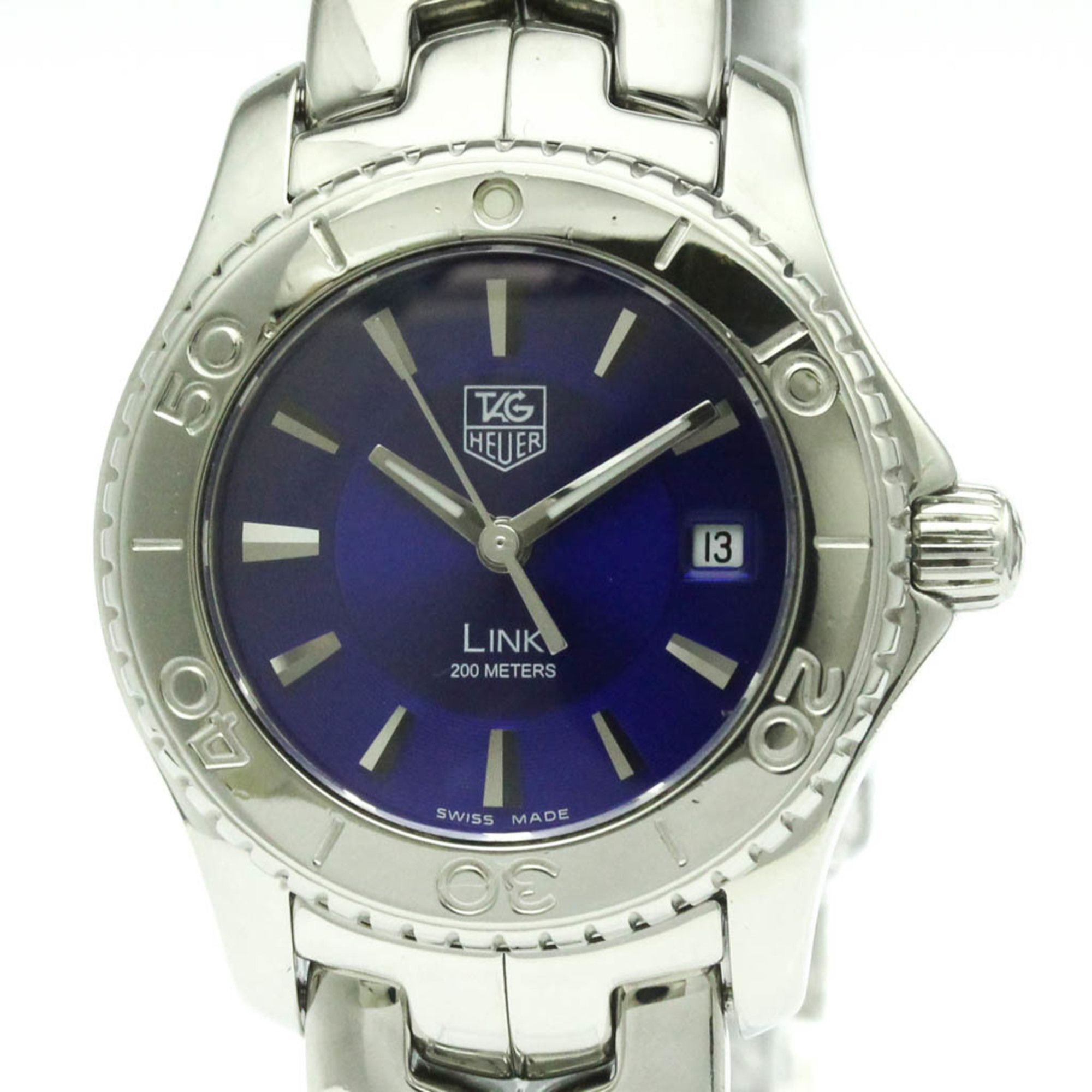 TAG HEUER Link MOP Dial Steel Quartz Ladies Watch WJ1312 Polished