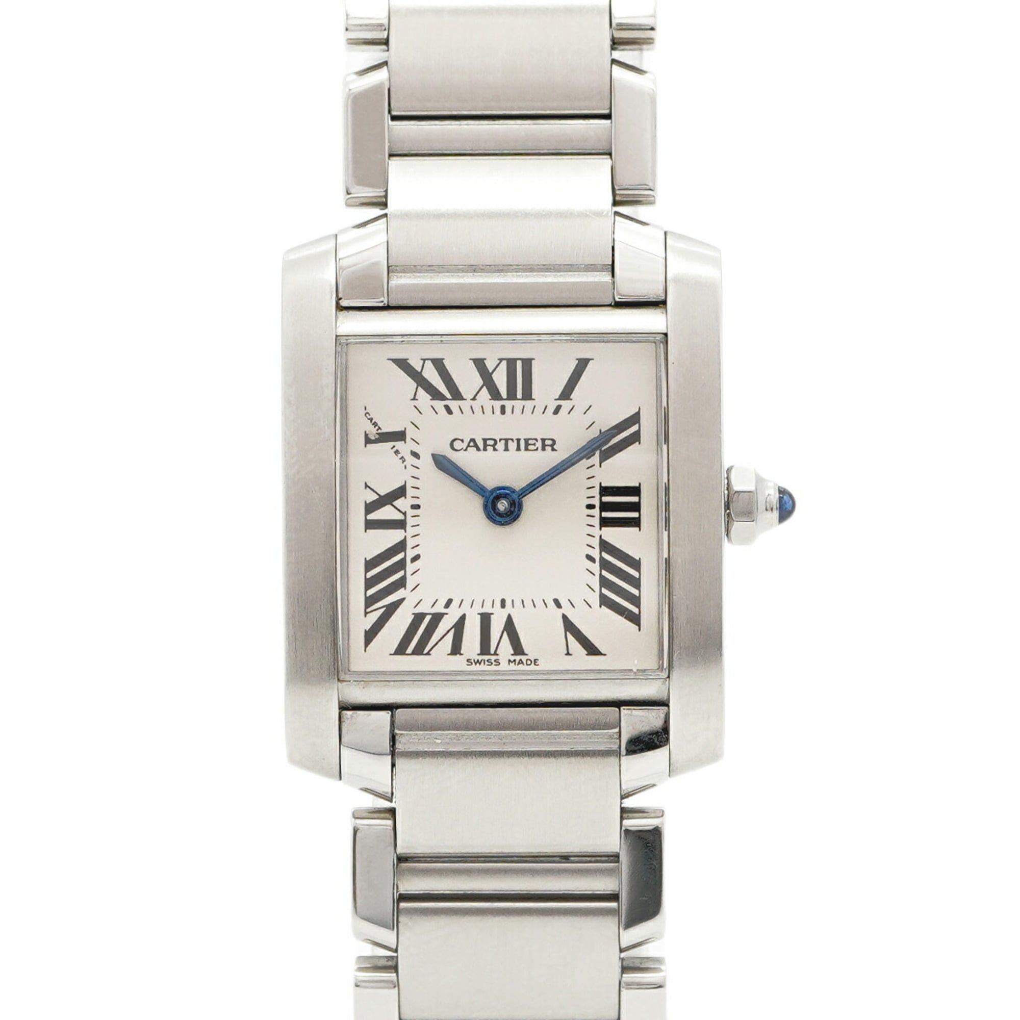 Cartier Tank Française SM W51008Q3 White Dial Women's Watch