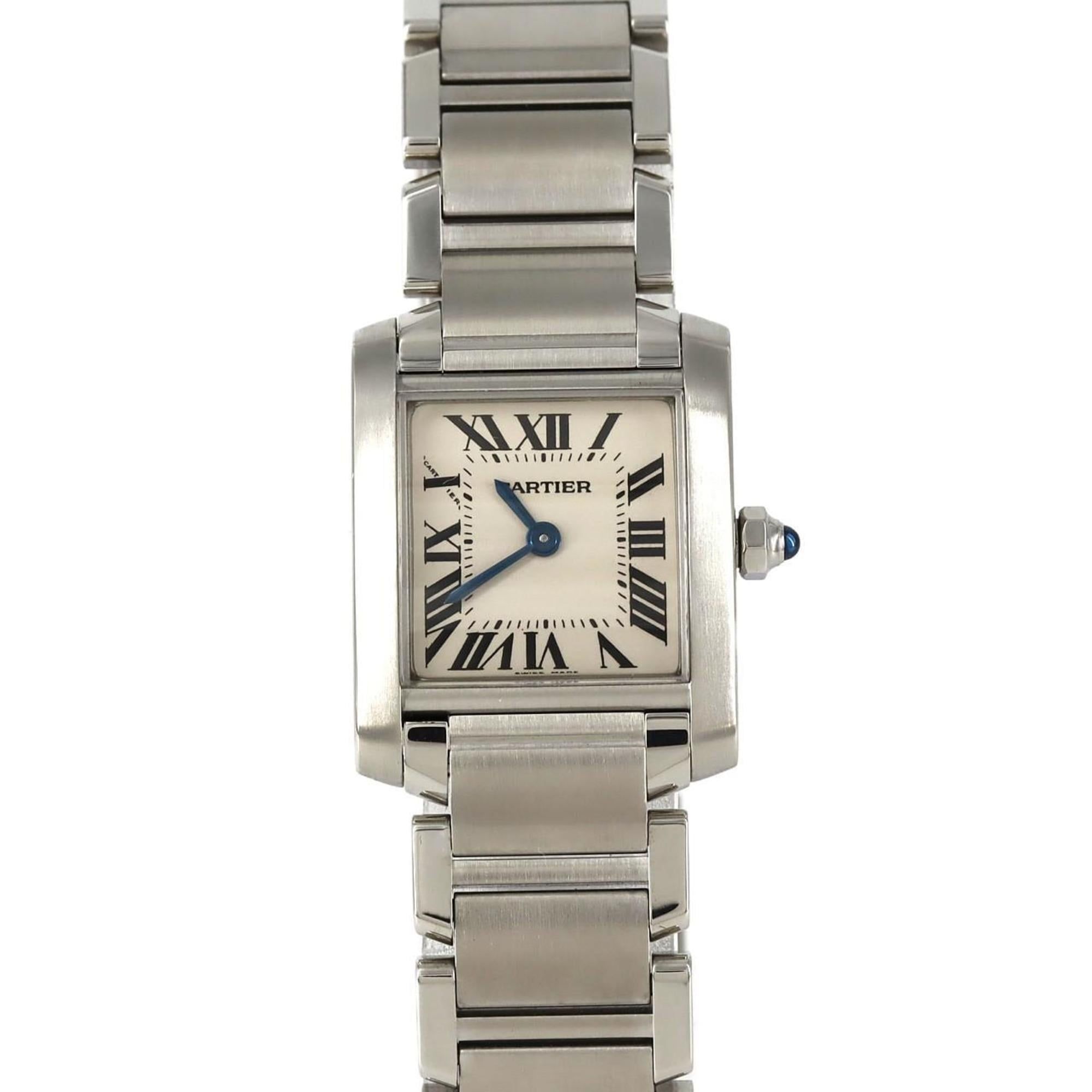 Cartier Tank Française SM W51008Q3 Stainless Steel Quartz Watch