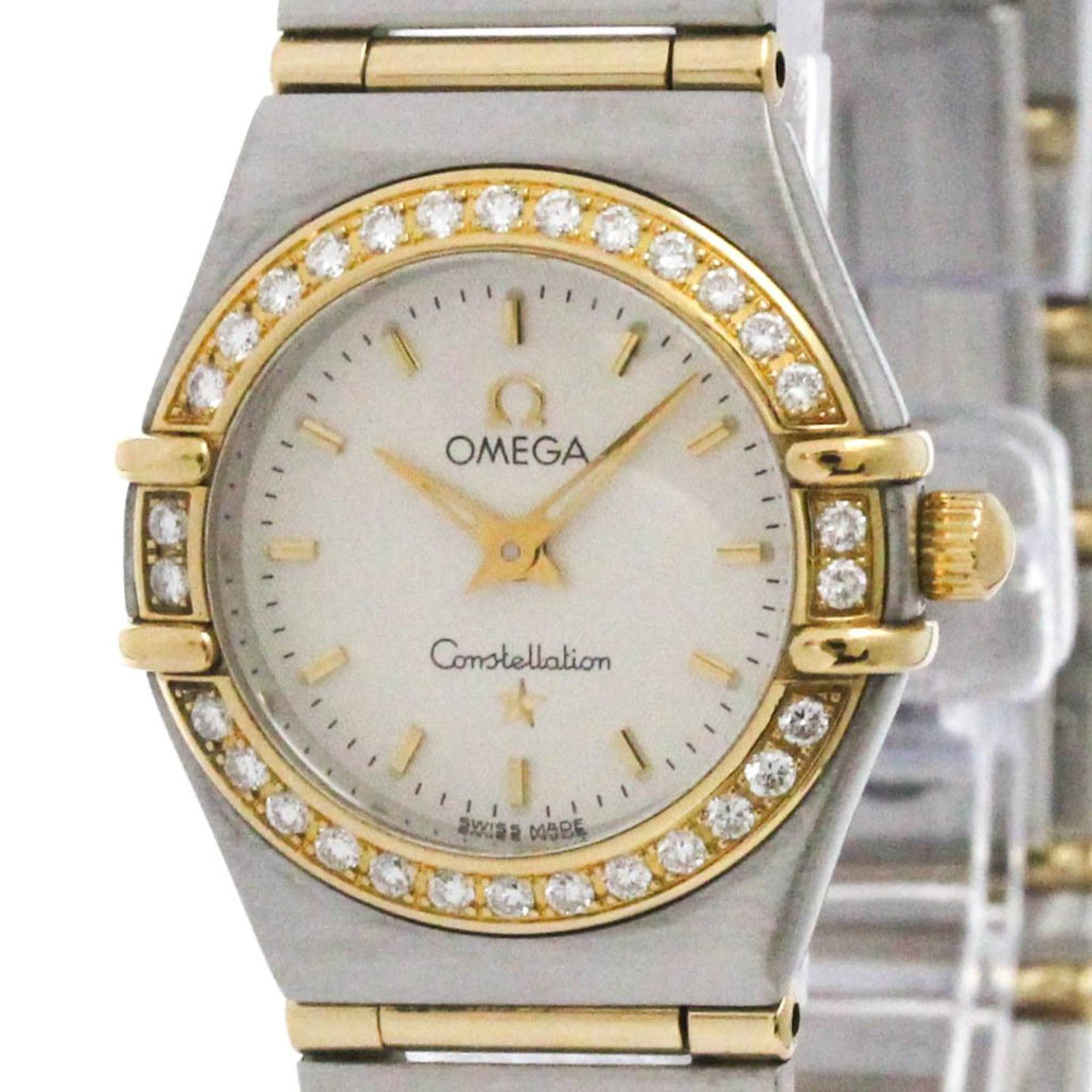 OMEGA Constellation Diamond 18K Gold Steel Watch 1267.30