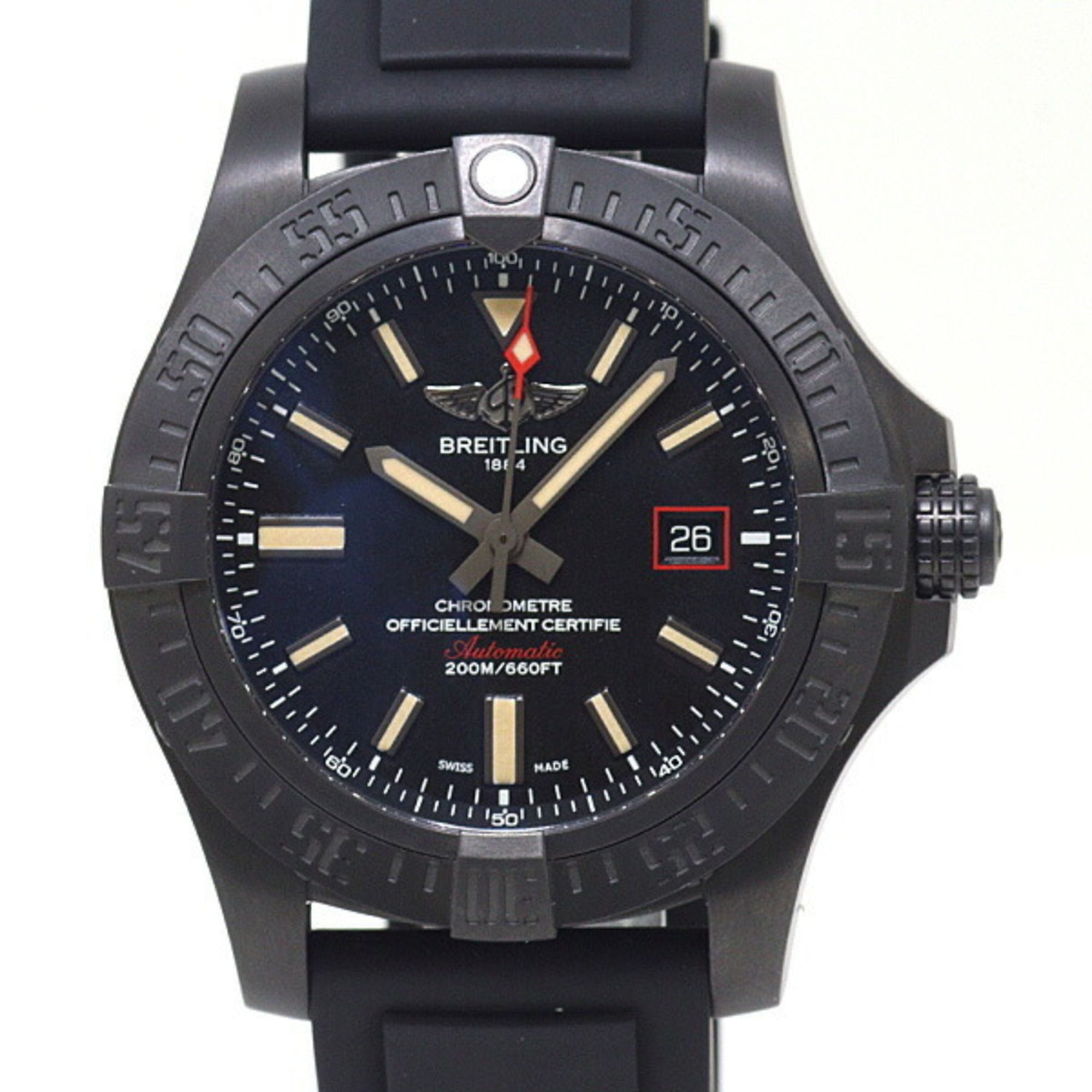 Breitling Avenger Blackbird V17311 Men's Automatic Watch with Black Dial