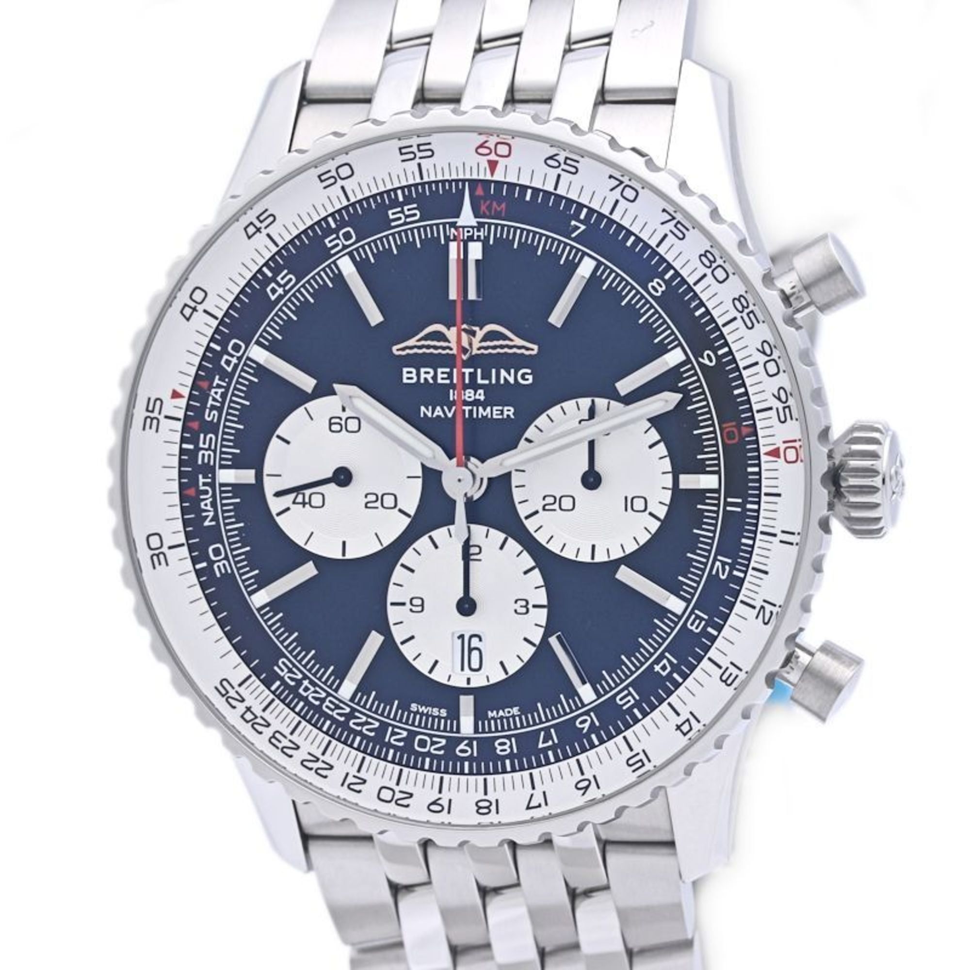 BREITLING Navitimer B01 Chronograph AB0137211B1A1 AB0137 Men's Watch, Stainless Steel, 40252