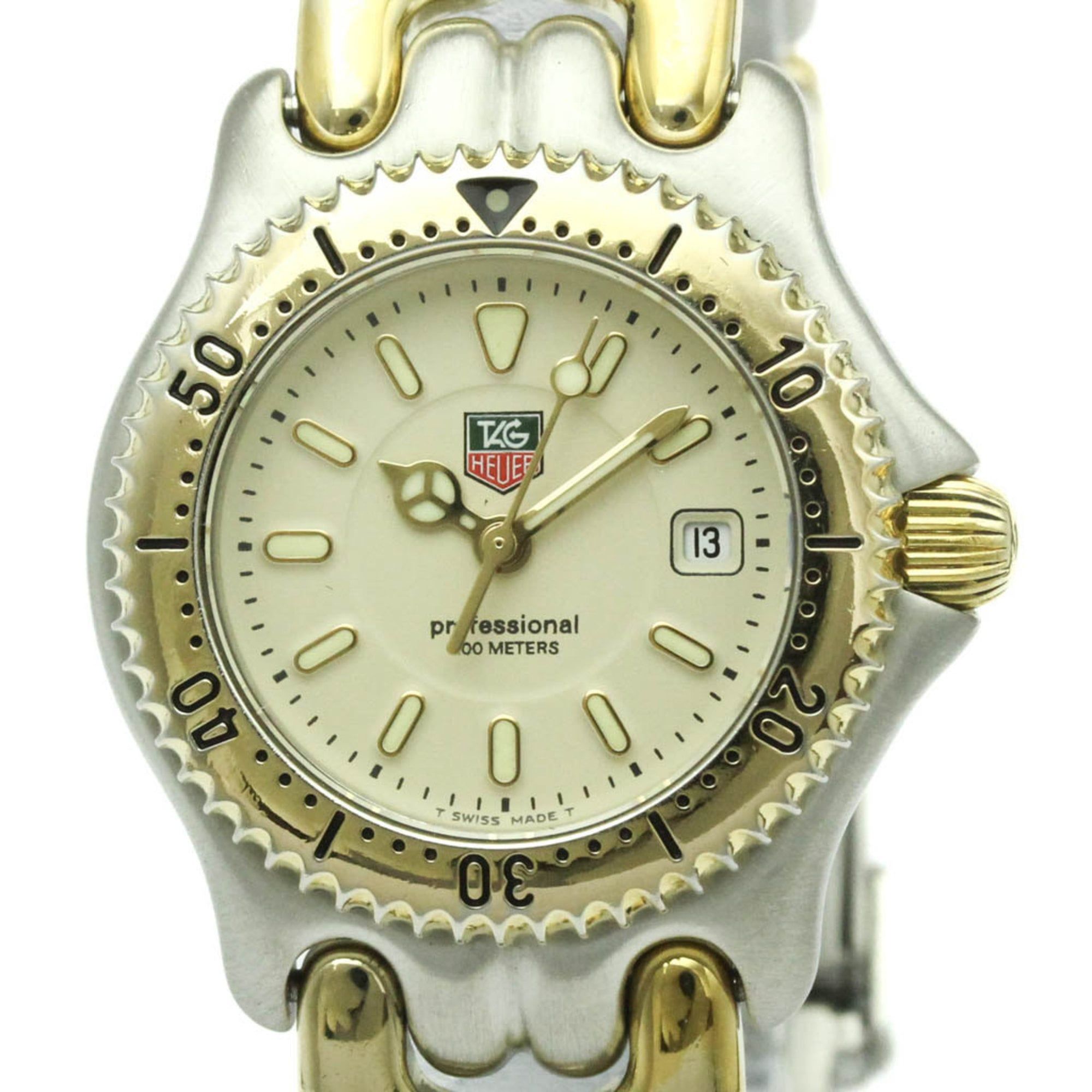 TAG HEUER Sel Professional 200M Gold Plated Steel Watch WG1321 Polished