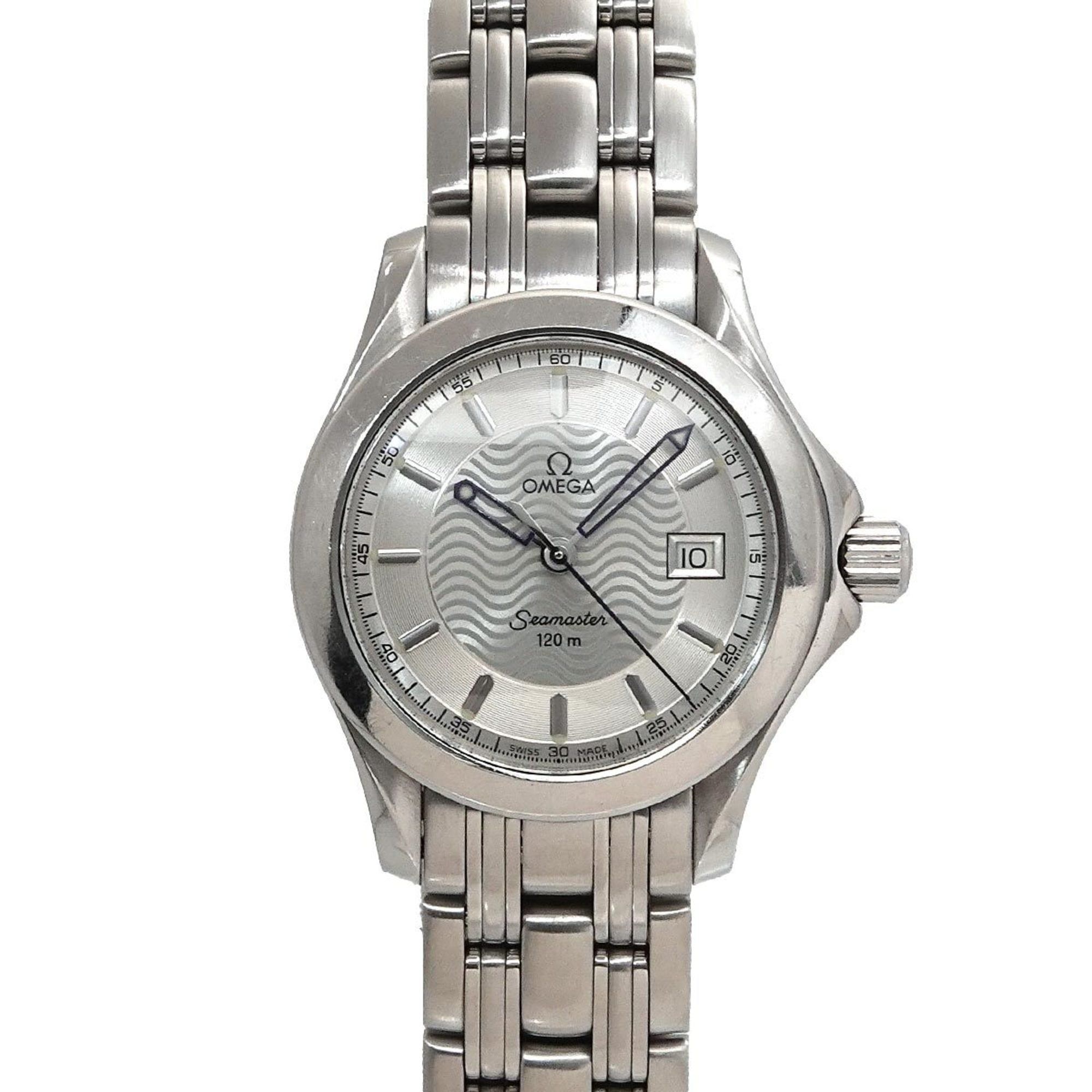 OMEGA Seamaster 120 2571 31 Women's Watch with Date Display, Silver Quartz Movement