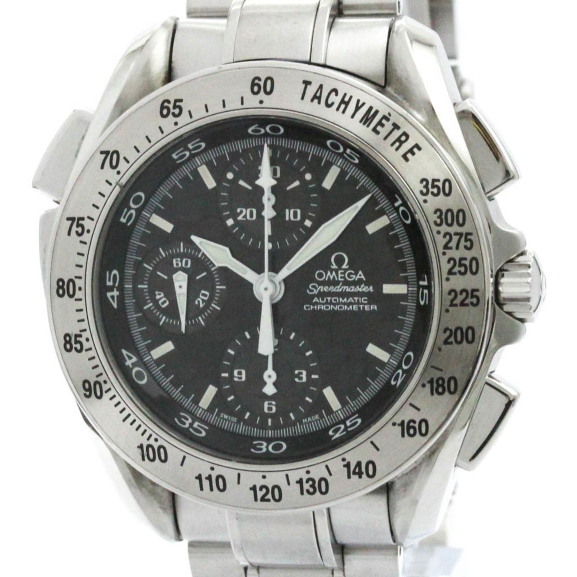 Polished OMEGA Speedmaster Split Second Steel Automatic Watch 3540.50