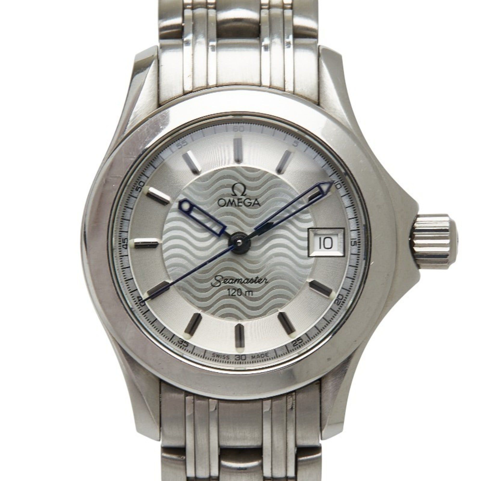 OMEGA Seamaster 120 Quartz Watch with Silver Dial and Stainless Steel, Women's
