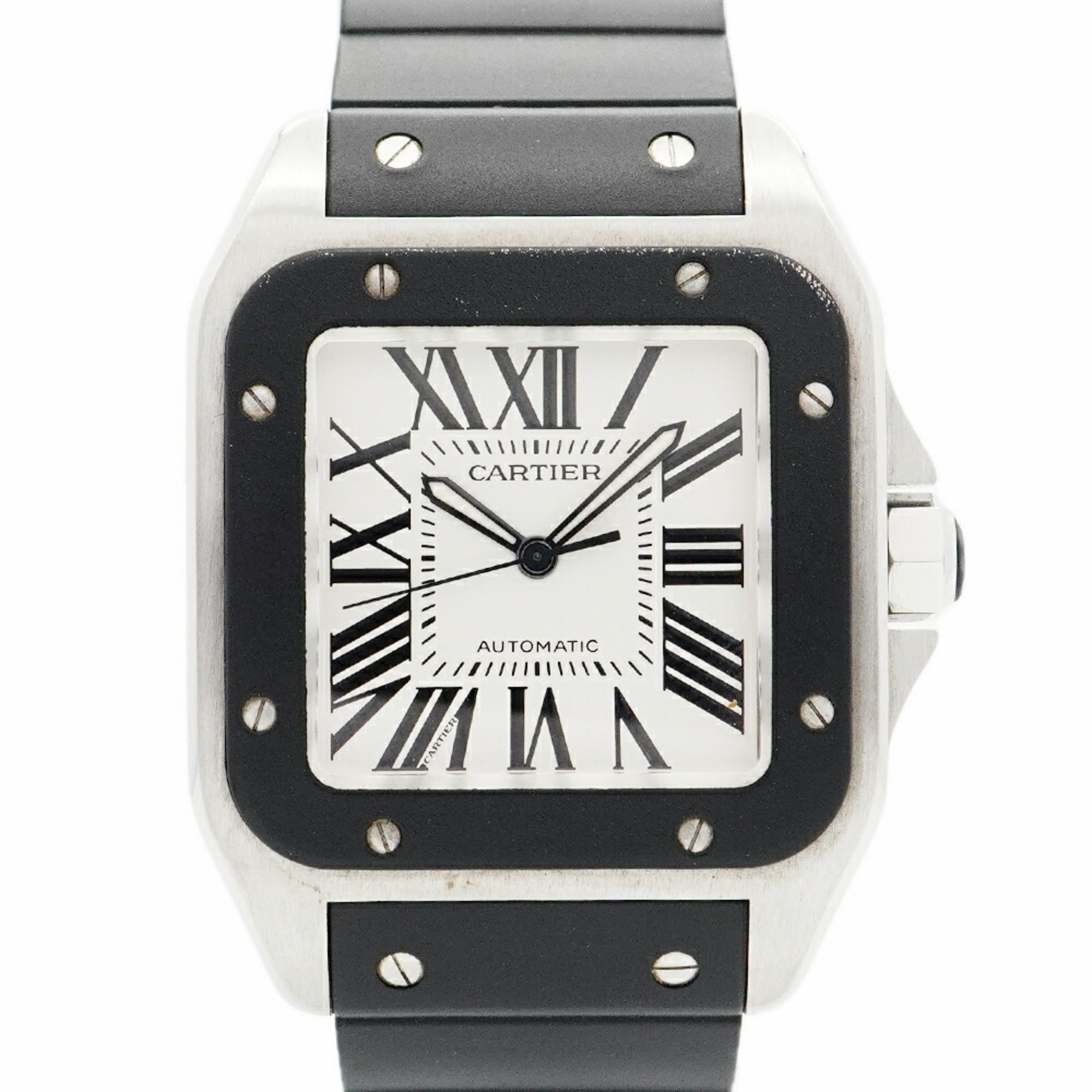 Cartier Santos 100 W20121U2 Silver Dial Men's Watch